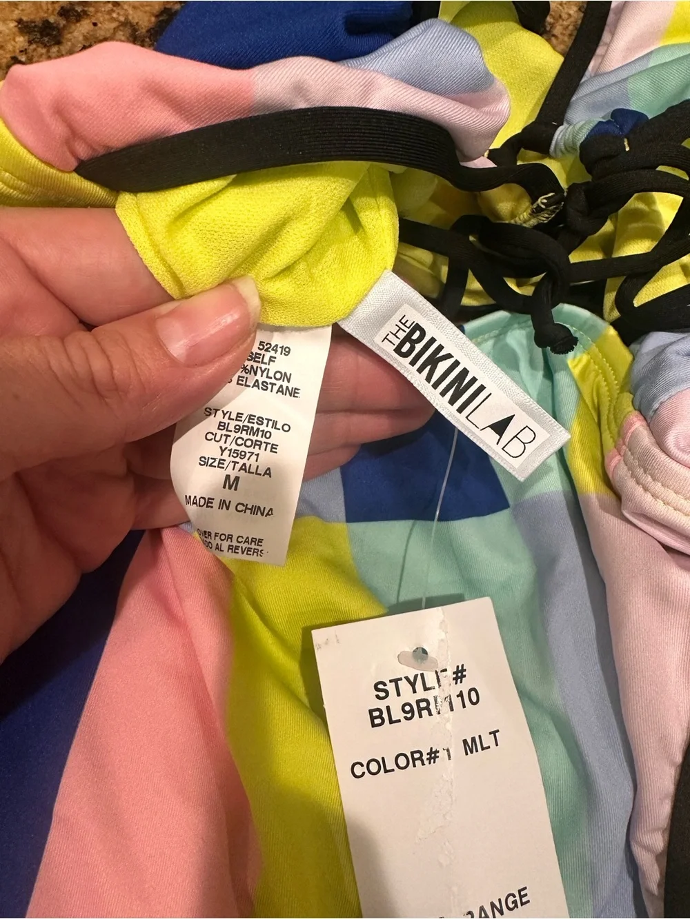 The Bikini Lab Multi-Color Cutout One-Piece Swimsuit with Ring Detail
